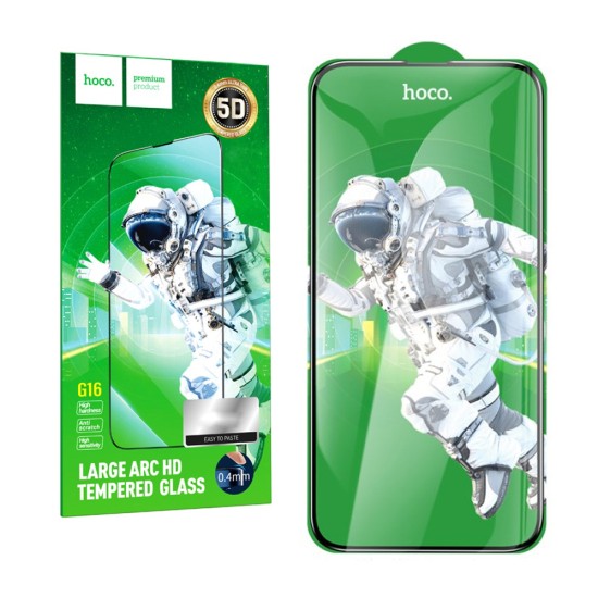 Hoco Full Screen HD Tempered Glass G16 Guardian Shield Series for iPhone 16 Pro Hoco Full Screen HD Tempered Glass G16 Guardian Shield Series for iPhone 16 Pro